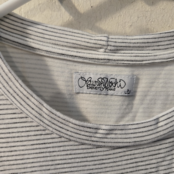 NWT Lauren Moshi Peace Sign Striped shirt - Picture 8 of 9